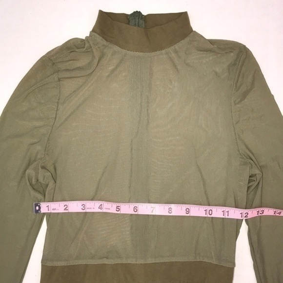 Long Sleeve Sheer Bodycon Dress - Picture 4 of 8